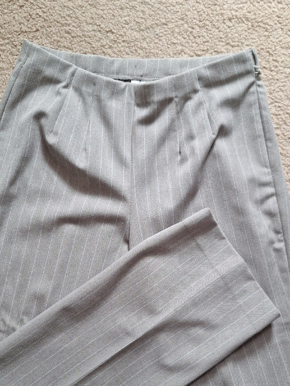 East 5th Light Gray With Pale Blue Pinstripe Trousers